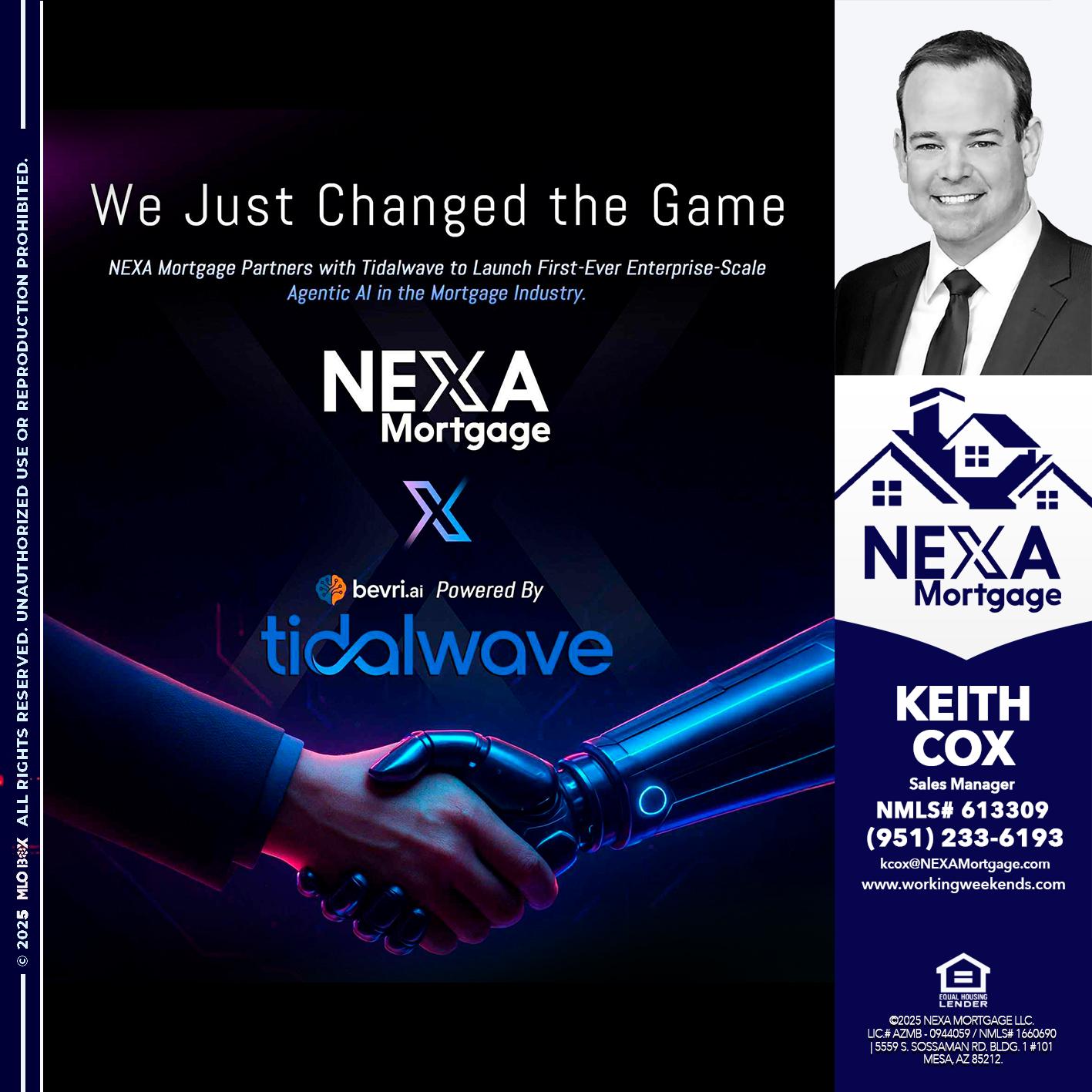 we just change - Keith Cox -Sales Manager