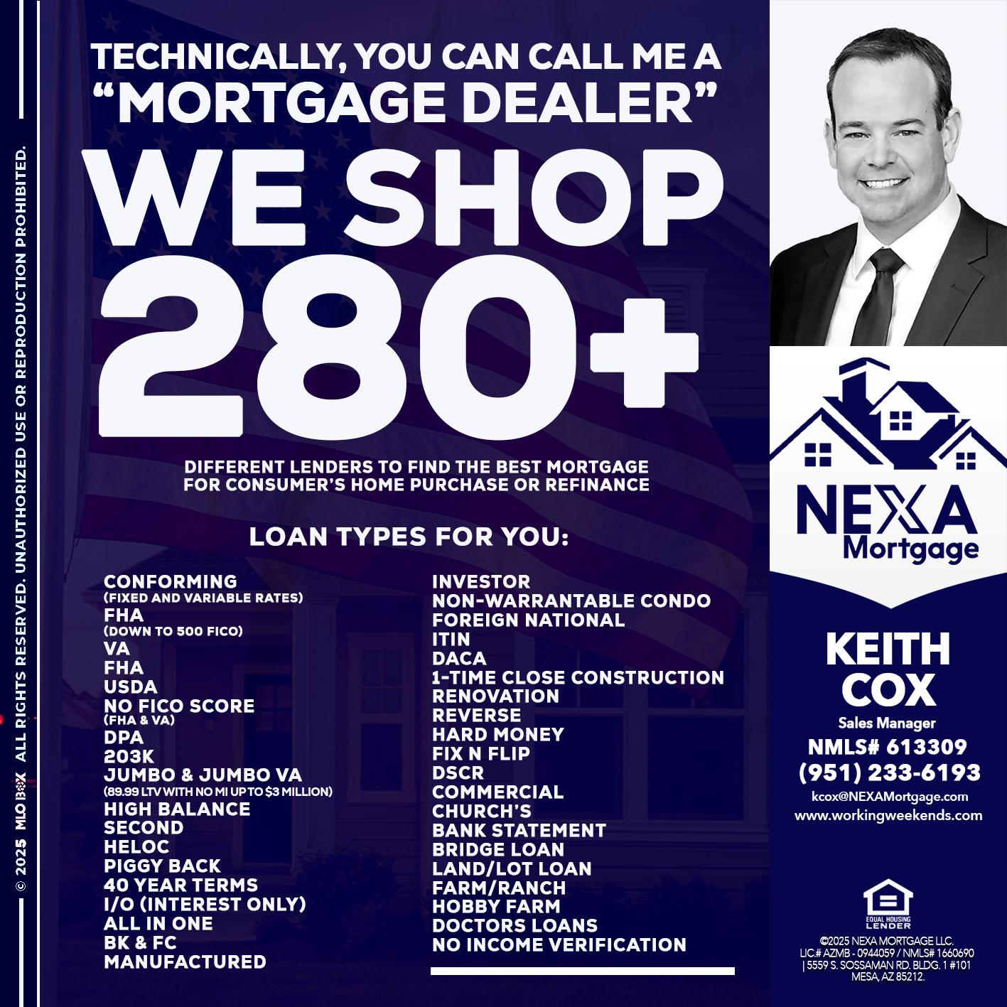 WE SHOP 280 + - Keith Cox -Sales Manager