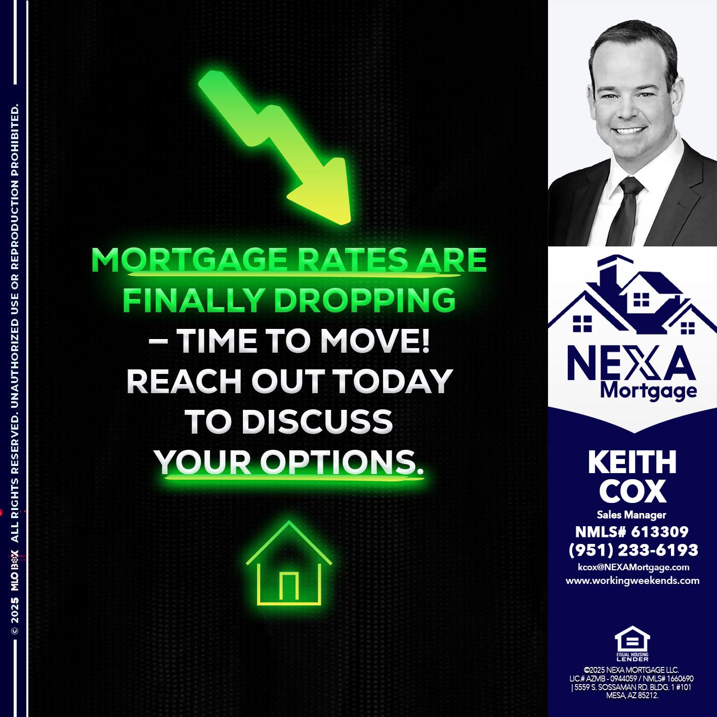 MORTGAGE RATES - Keith Cox -Sales Manager
