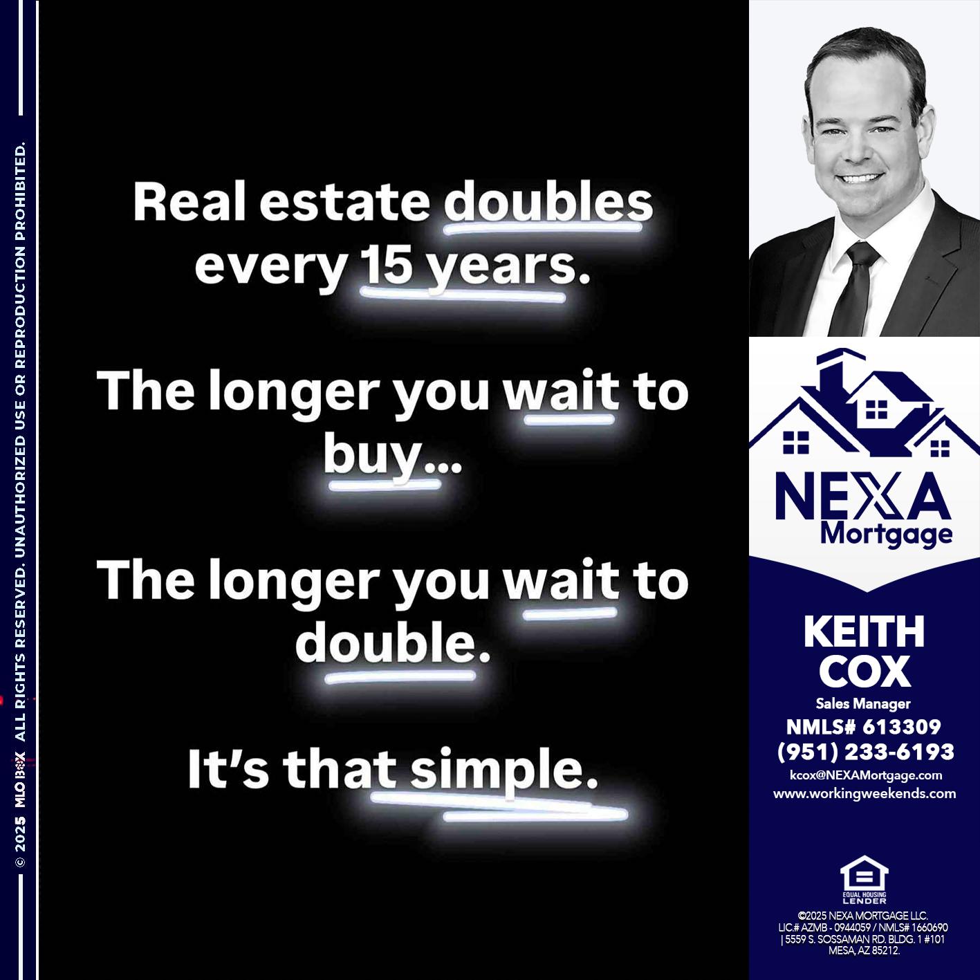 REAL ESTATE - Keith Cox -Sales Manager