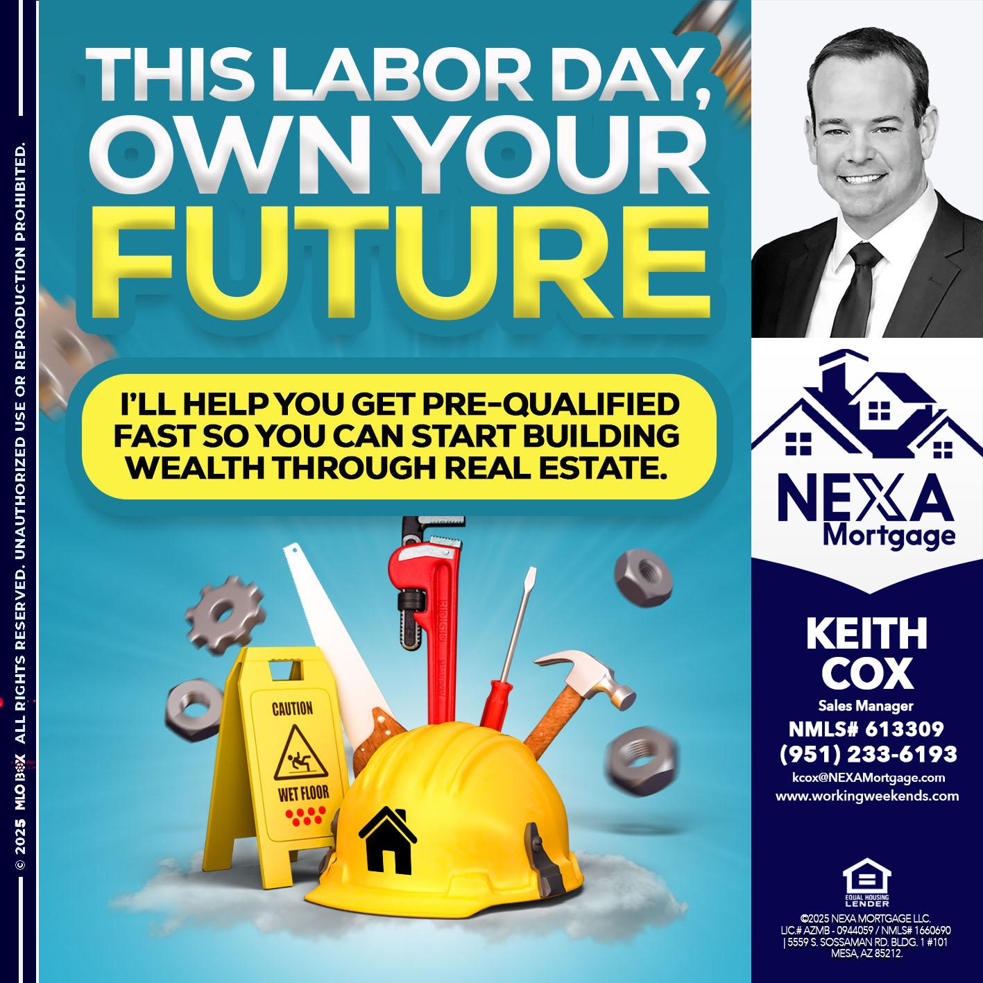 LABOR DAY - Keith Cox -Sales Manager