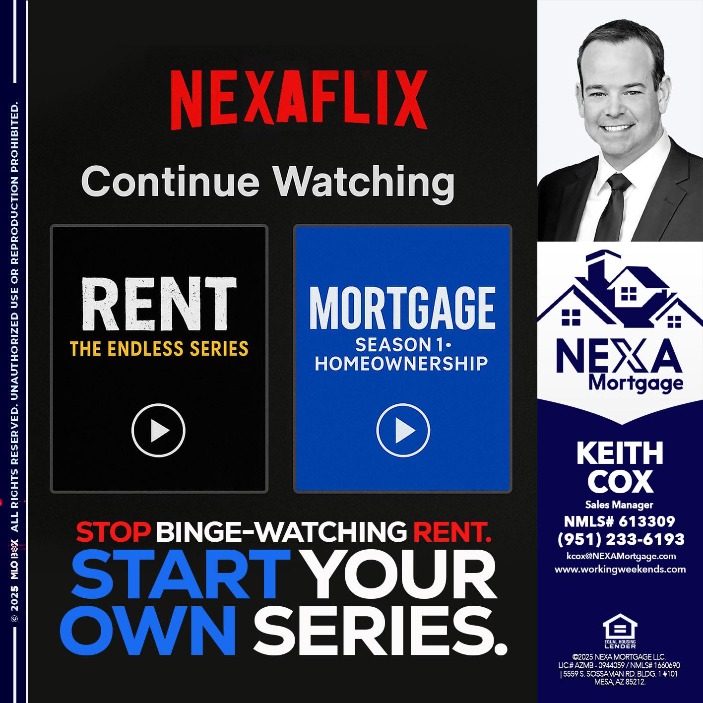 NEXAFLIX - Keith Cox -Sales Manager