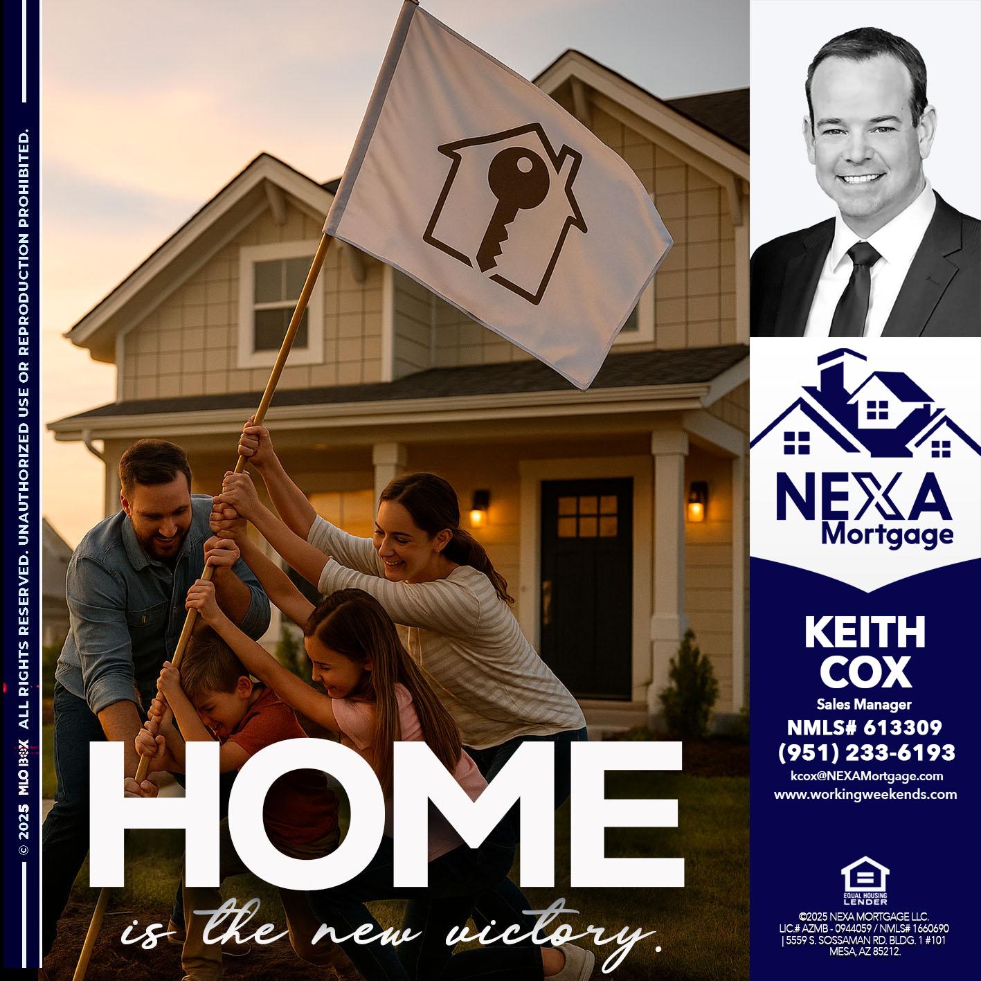 HOME IS - Keith Cox -Sales Manager