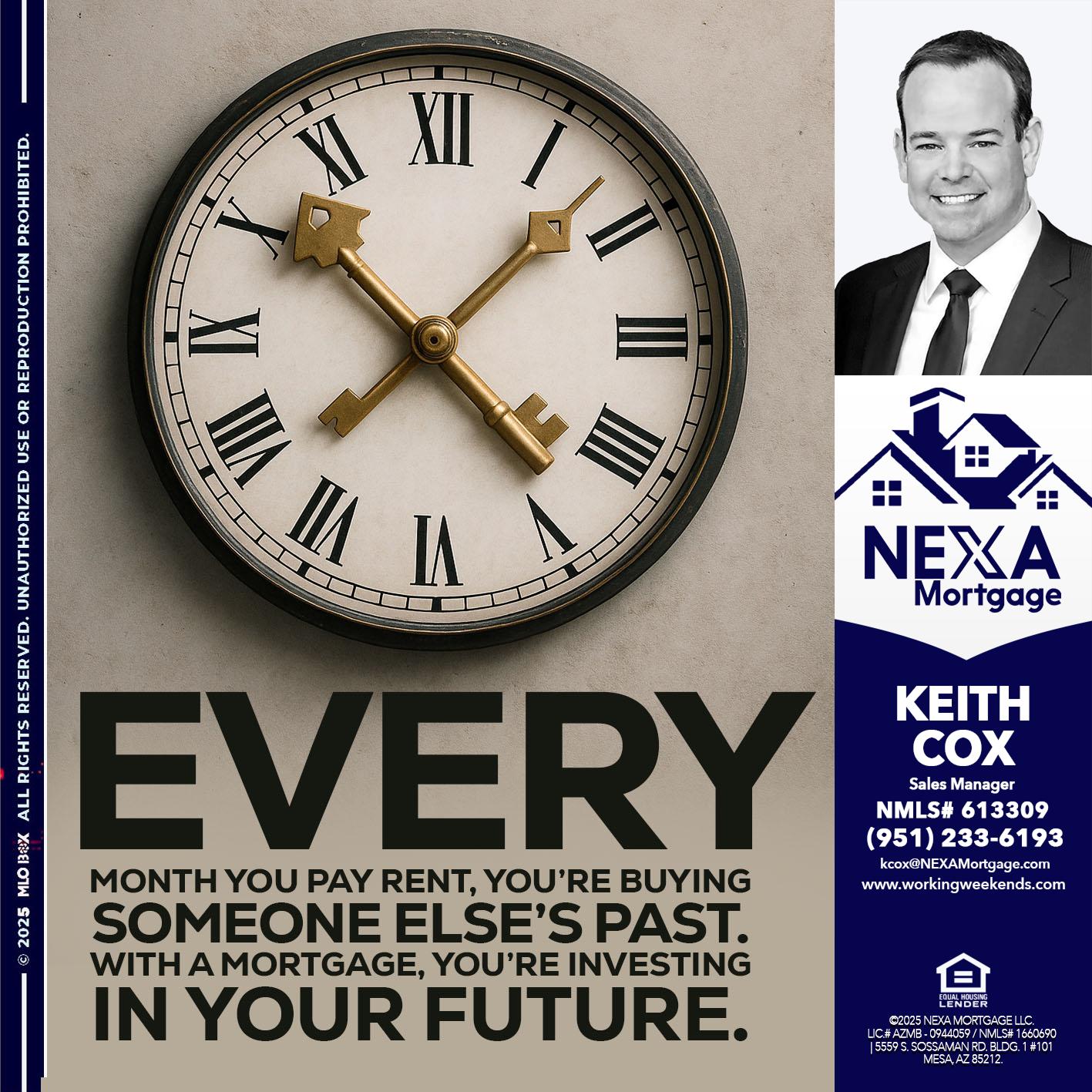 EVERY MONTH - Keith Cox -Sales Manager