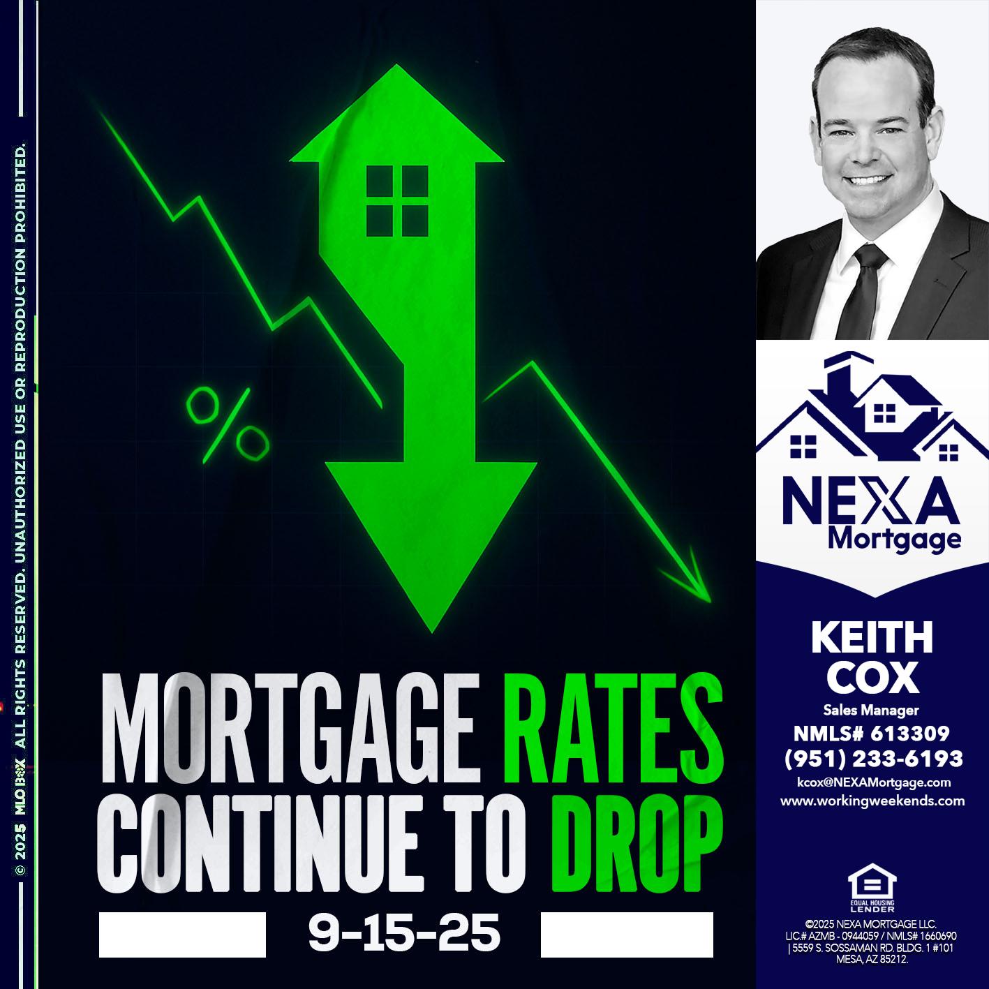 RATES DROP - Keith Cox -Sales Manager