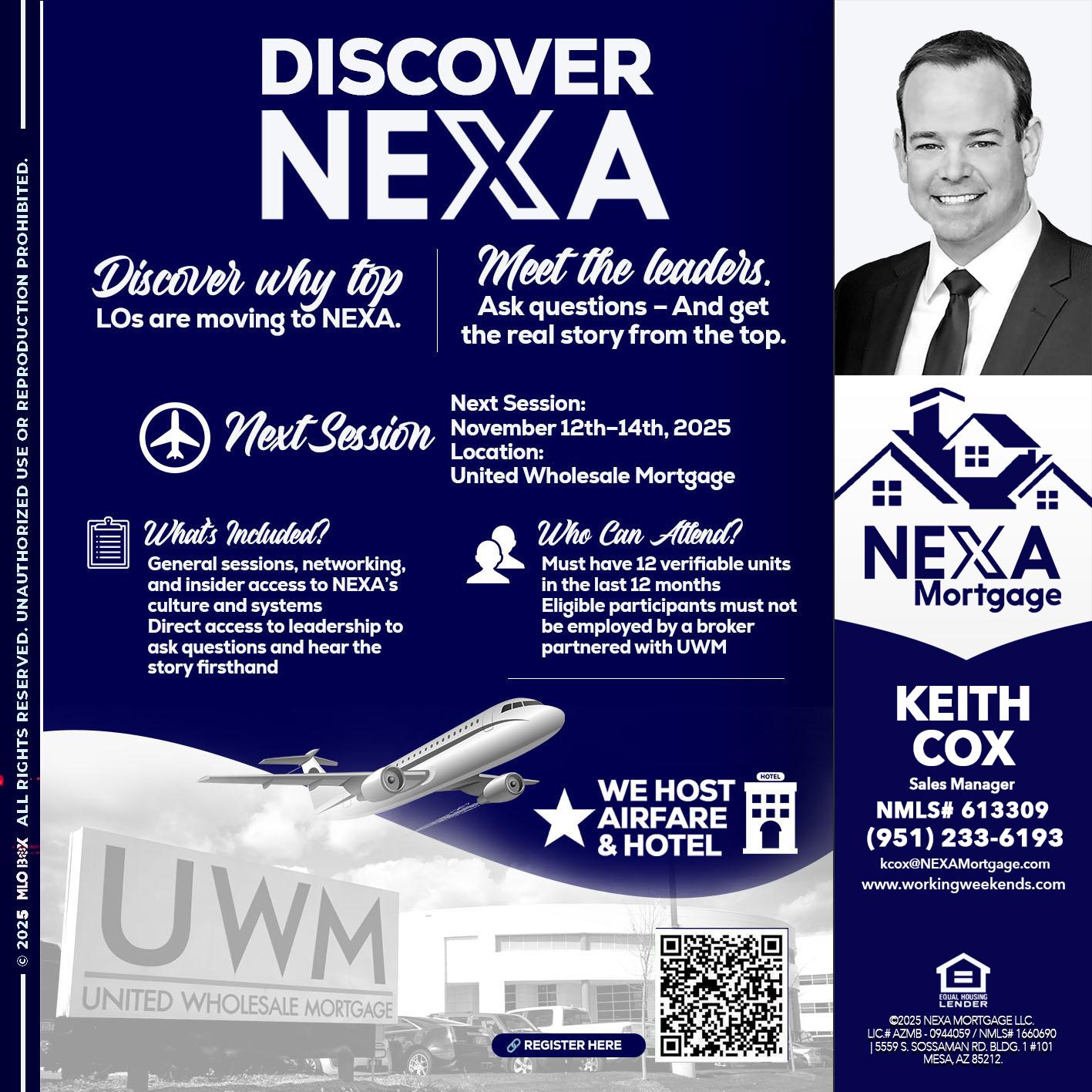 DISCOVER NEXA - Keith Cox -Sales Manager