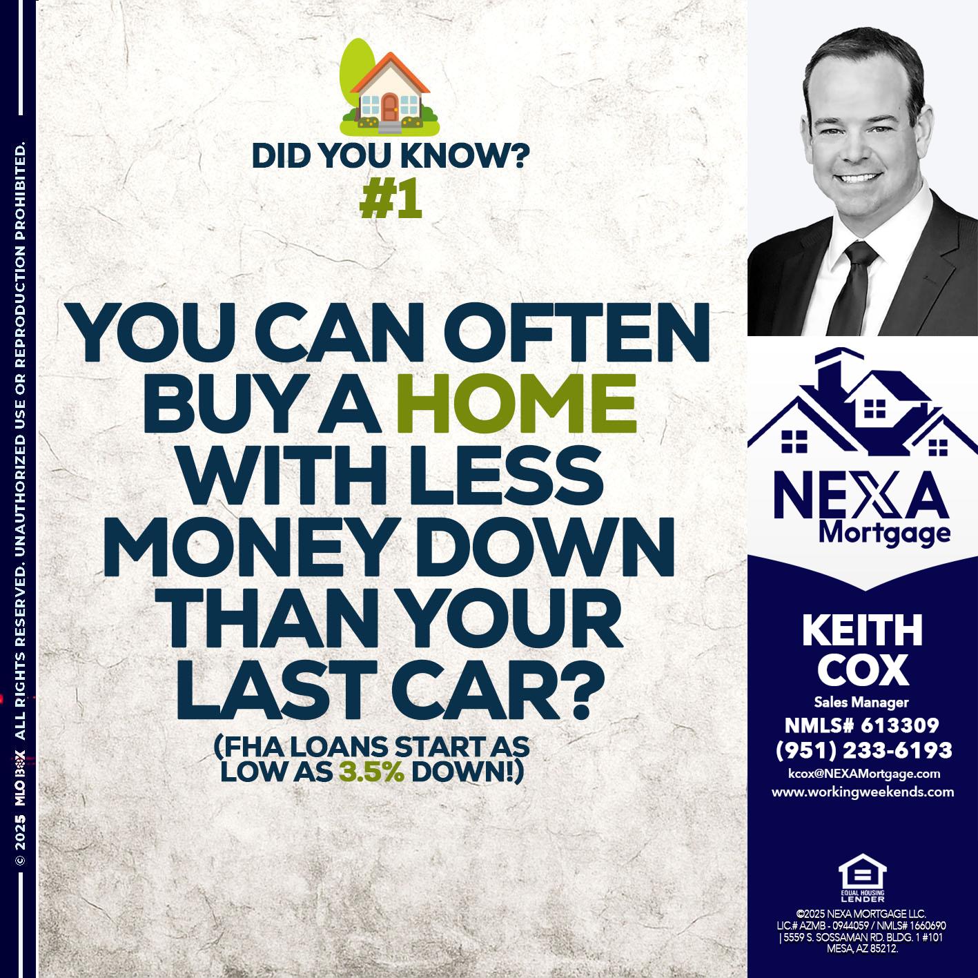 DID YOU KNOW #1 - Keith Cox -Sales Manager