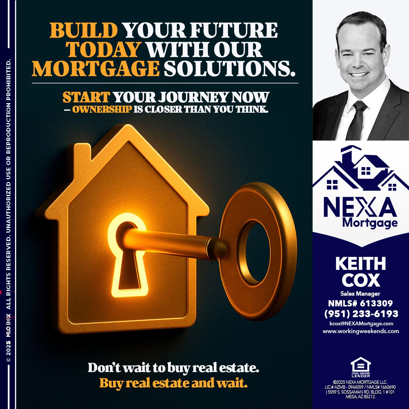 BUILD YOUR FUTURE - Keith Cox -Sales Manager
