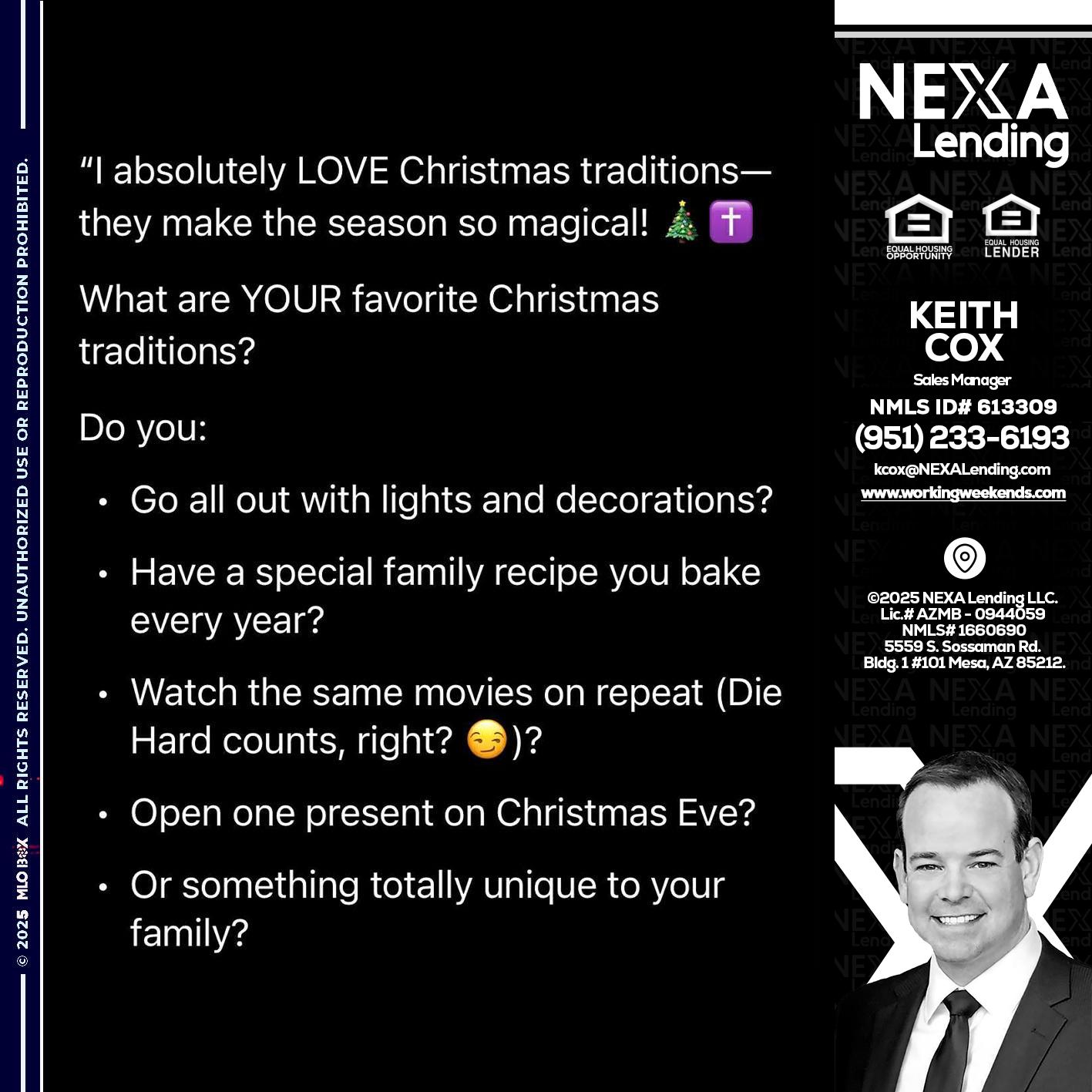 I love christmas - Keith Cox -Sales Manager