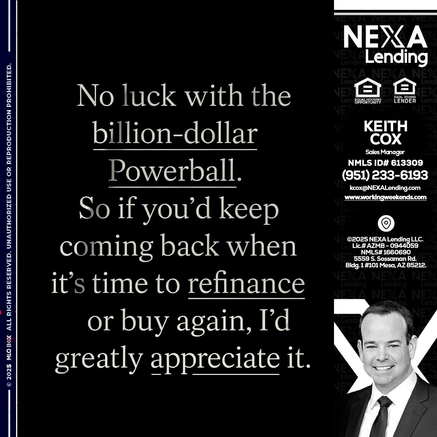 NO LUCK WITH - Keith Cox -Sales Manager