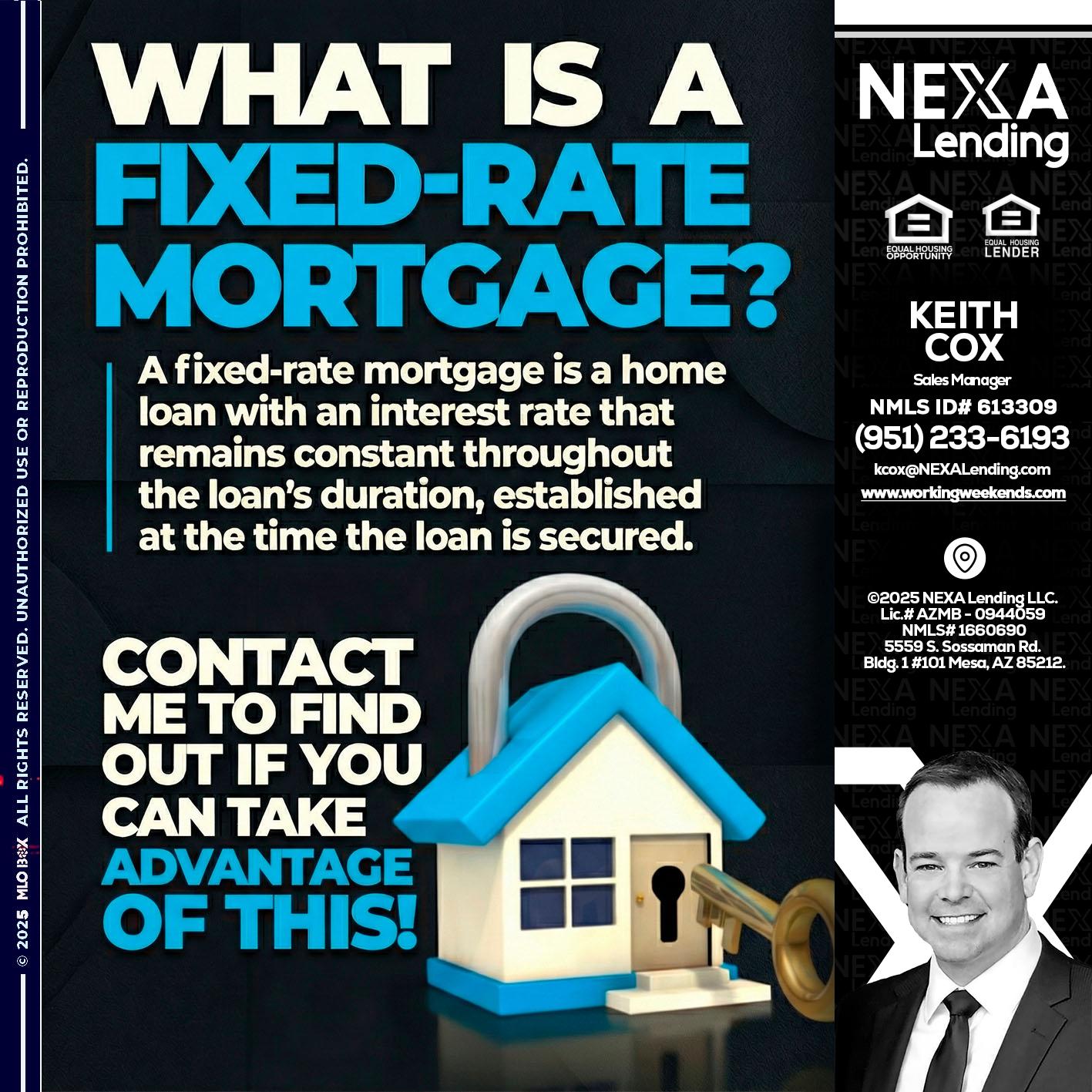 WHAT IS  A FIXED - Keith Cox -Sales Manager