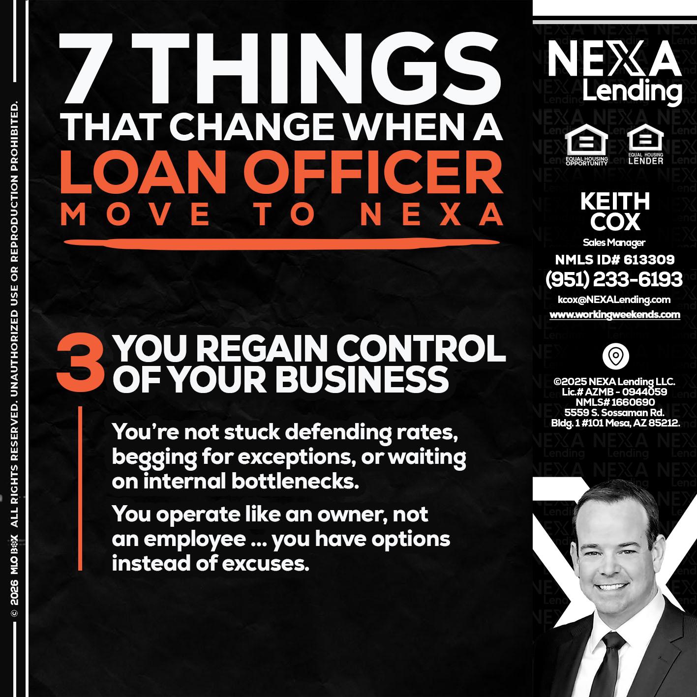 7 things (3) - Keith Cox -Sales Manager