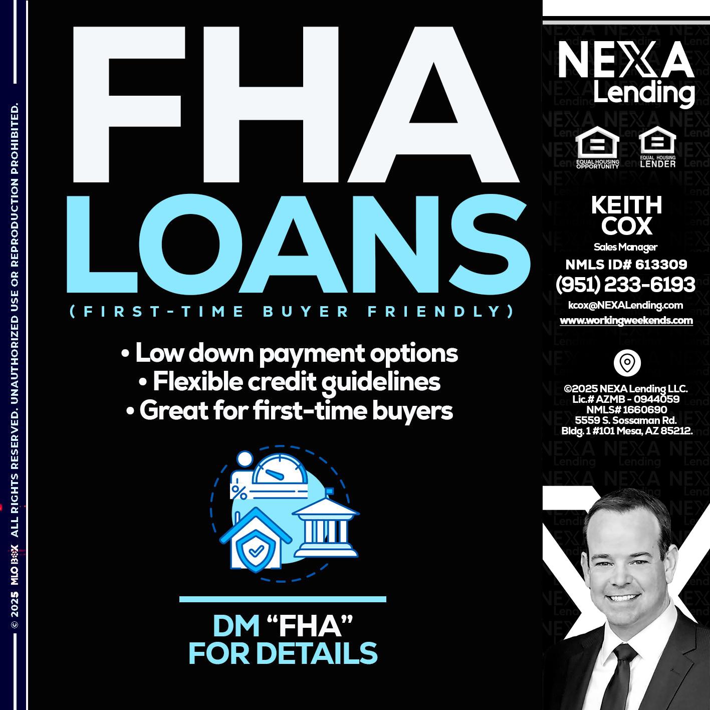 FHA LOANS - Keith Cox -Sales Manager