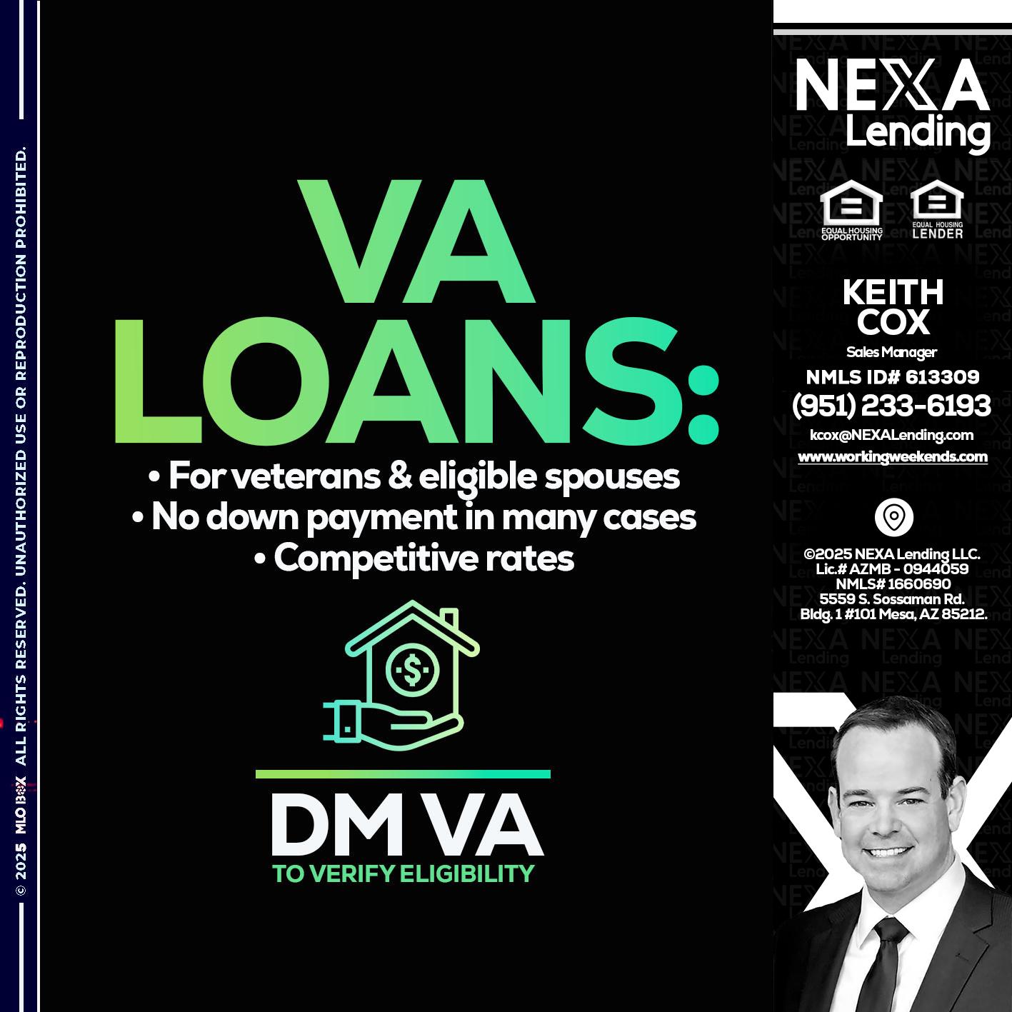 VA LOANS - Keith Cox -Sales Manager