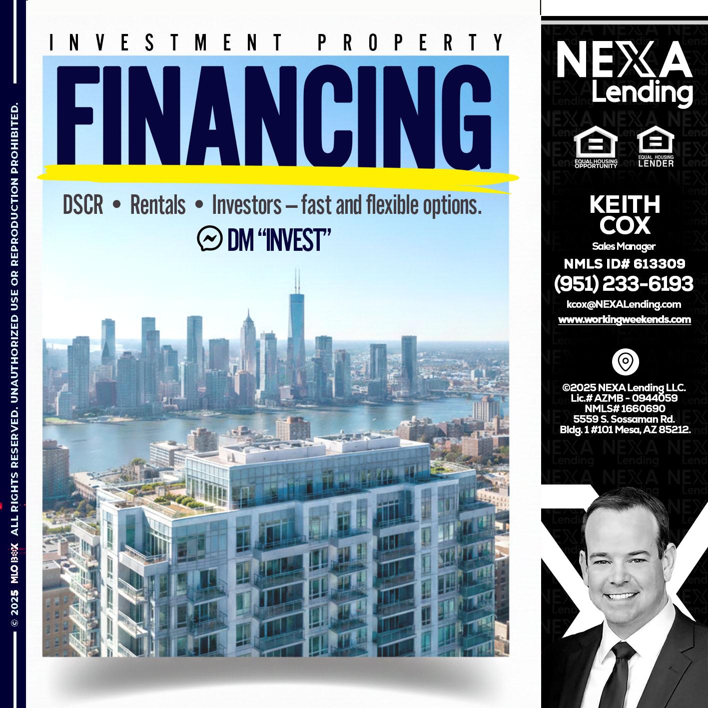 FINANCING - Keith Cox -Sales Manager