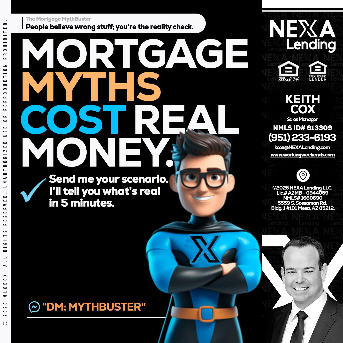 MORTGAGE MYTHS - Keith Cox -Sales Manager