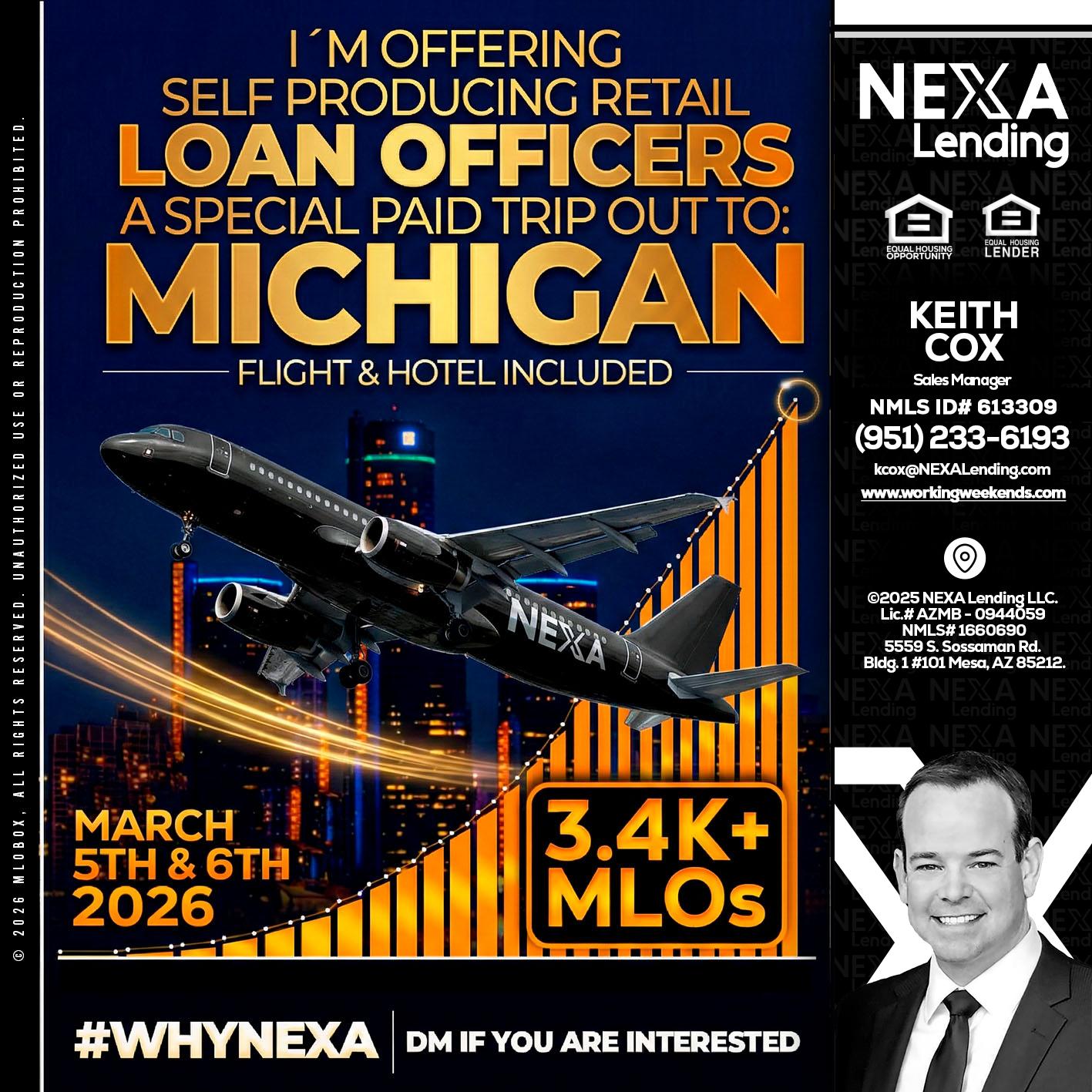 MICHIGAN - Keith Cox -Sales Manager