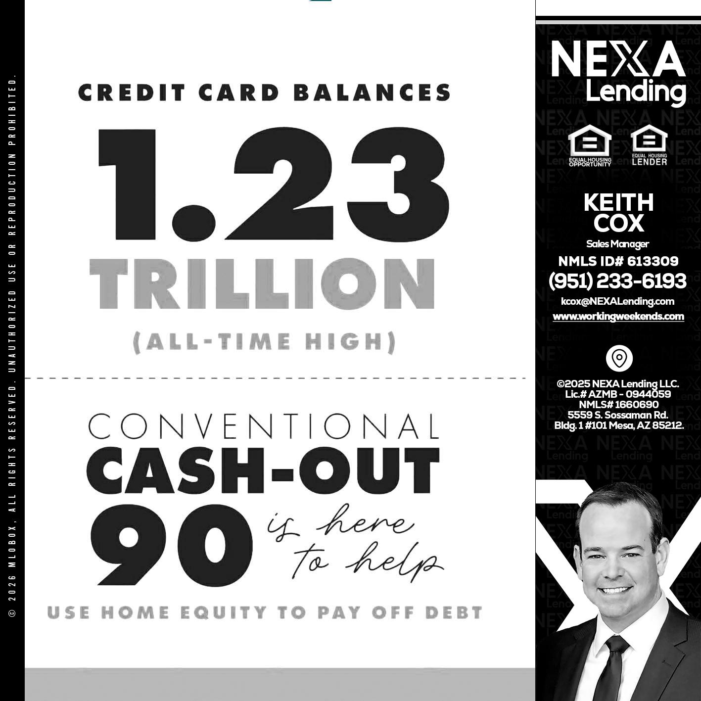 CREDIT CARD BALANCE - Keith Cox -Sales Manager