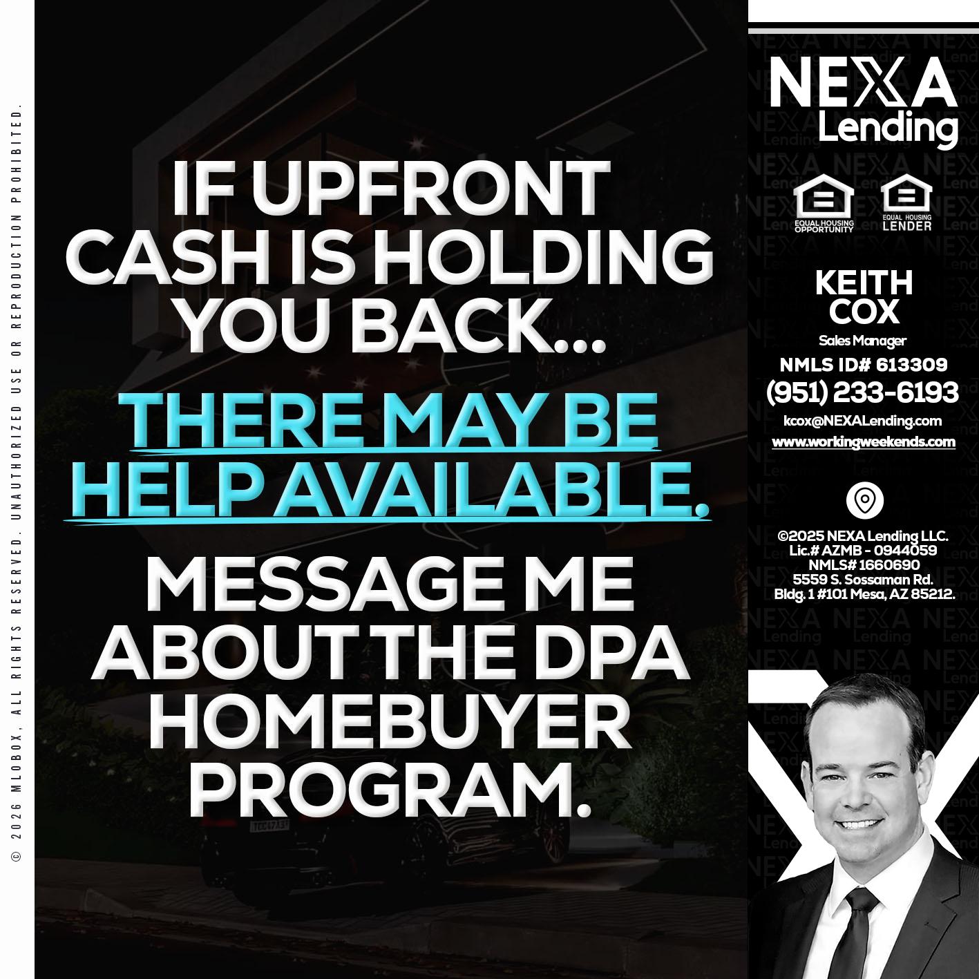 IF UPFRONT - Keith Cox -Sales Manager