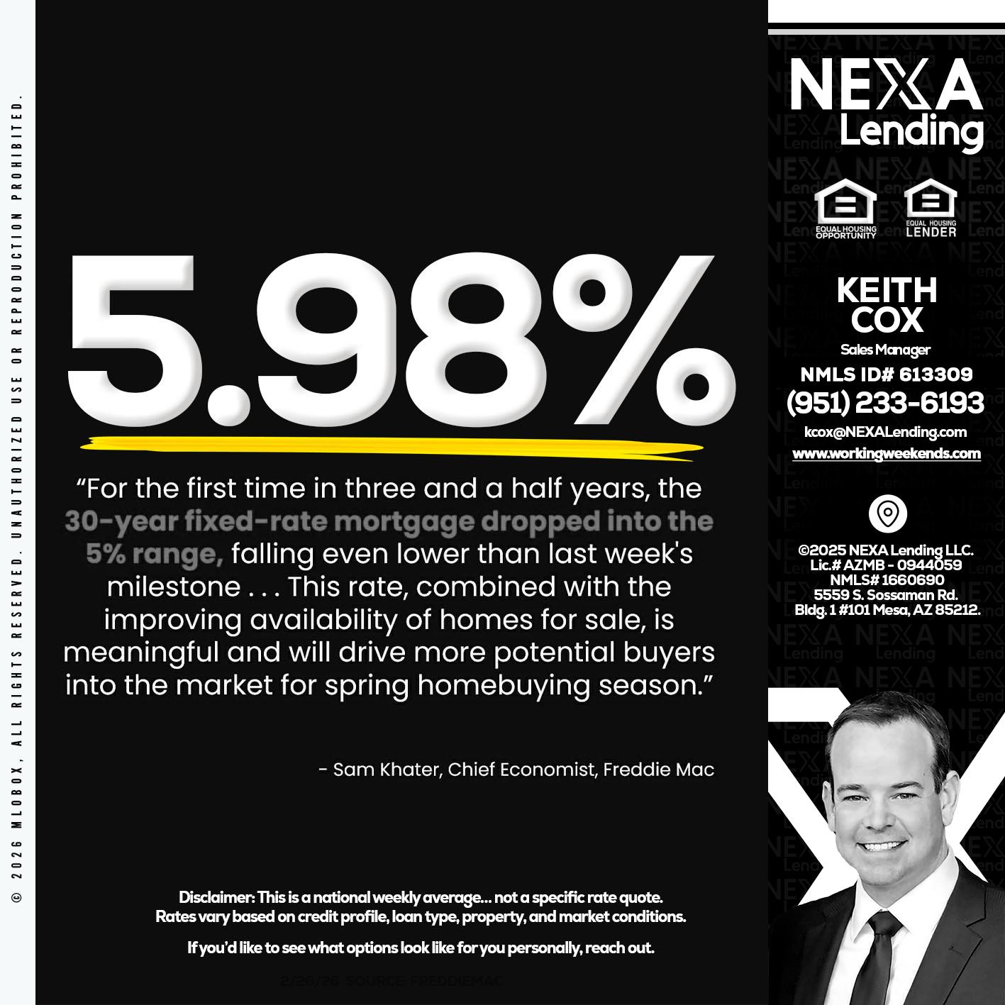 5.98% - Keith Cox -Sales Manager