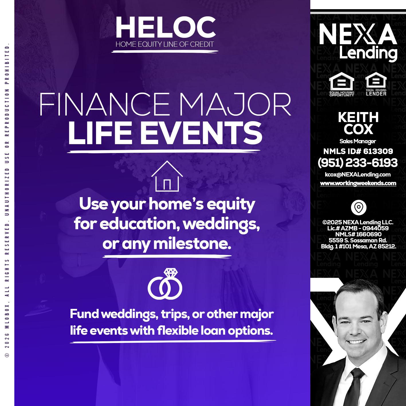 HELOC - Keith Cox -Sales Manager