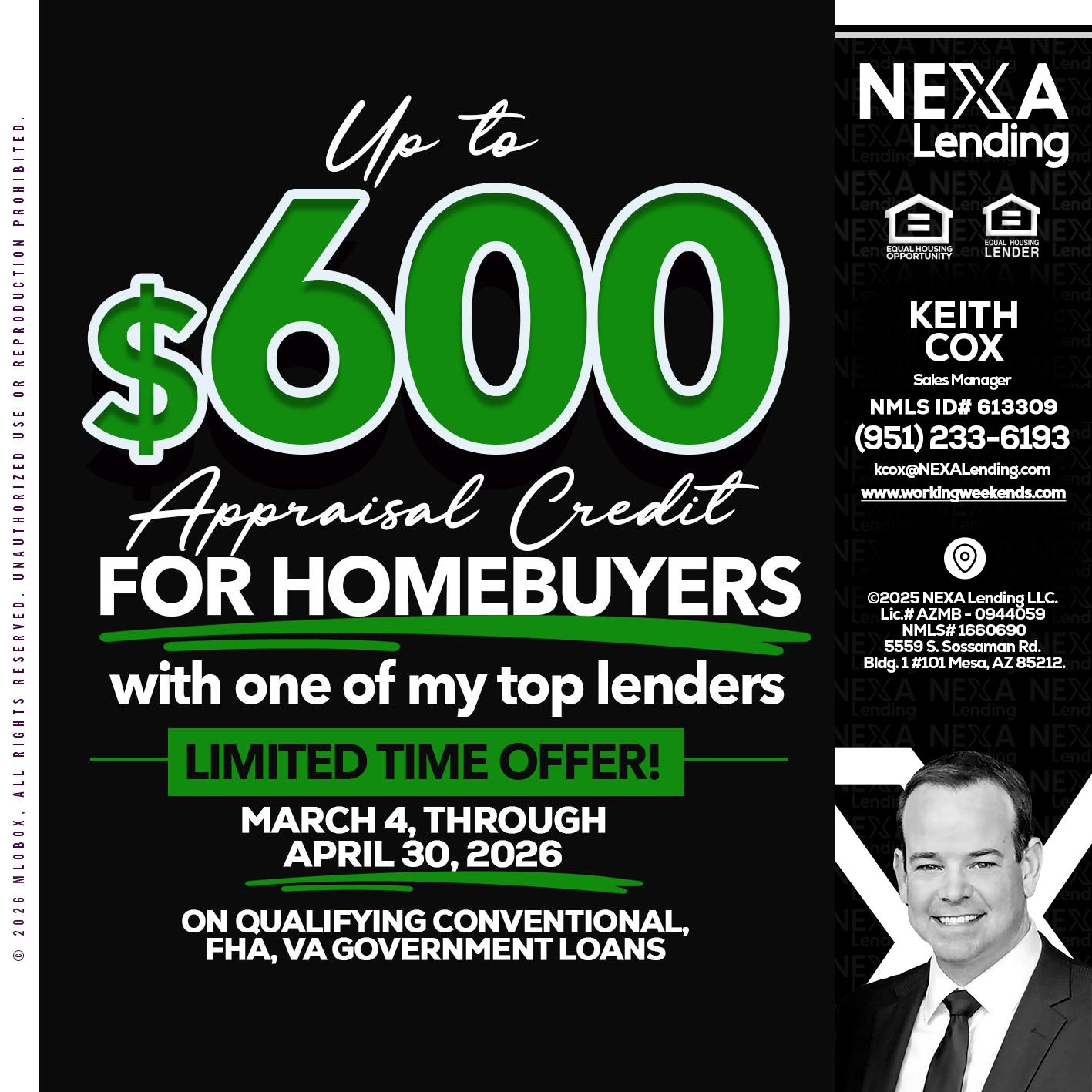 UP TO 600 - Keith Cox -Sales Manager