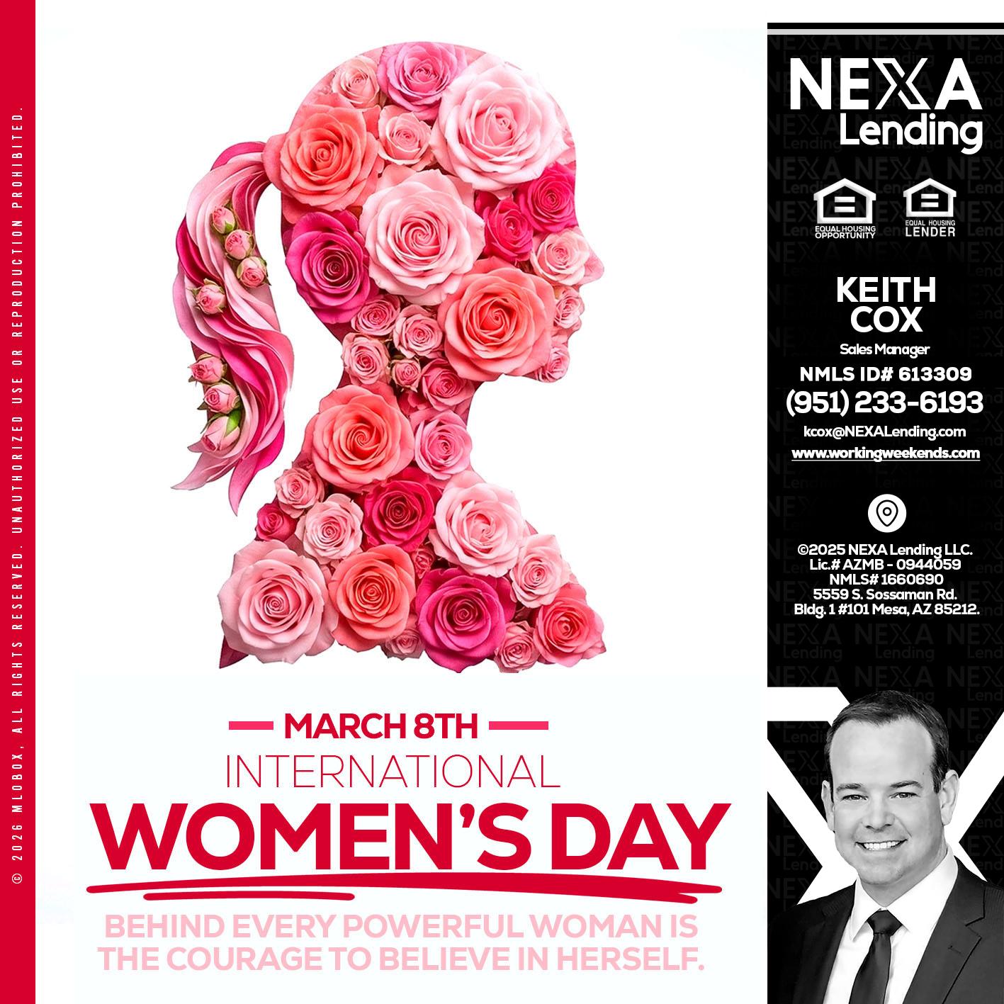 MARCH 8TH - Keith Cox -Sales Manager