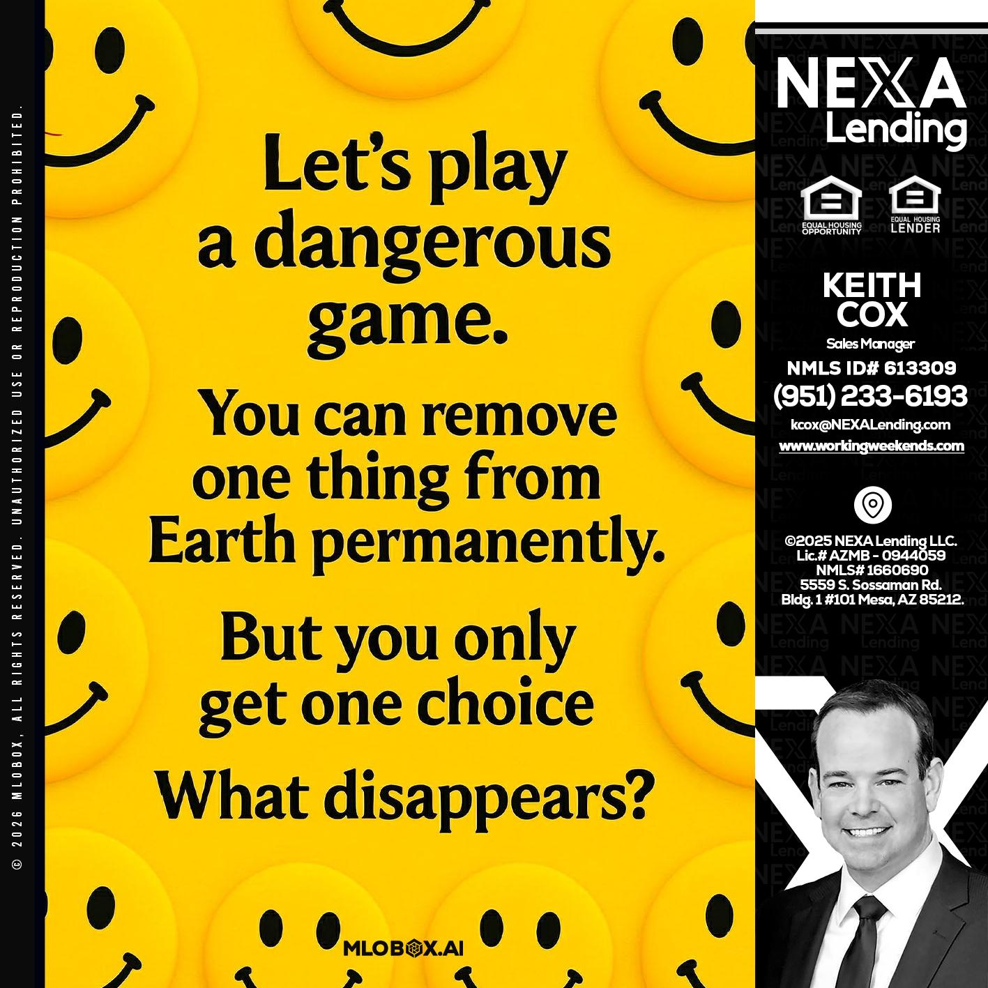 LETS PLAY - Keith Cox -Sales Manager