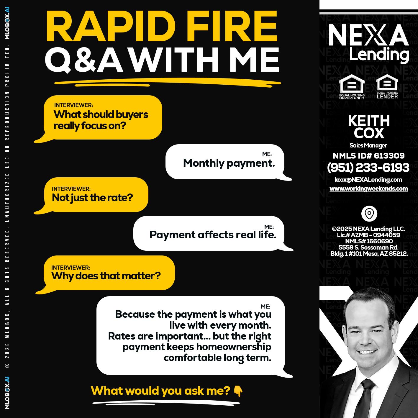 RAPID FIRE Q&A - Keith Cox -Sales Manager