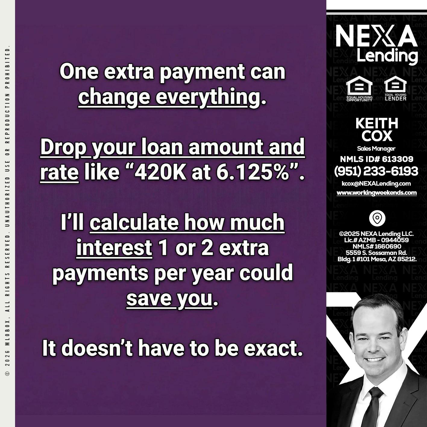 ONE EXTRA - Keith Cox -Sales Manager