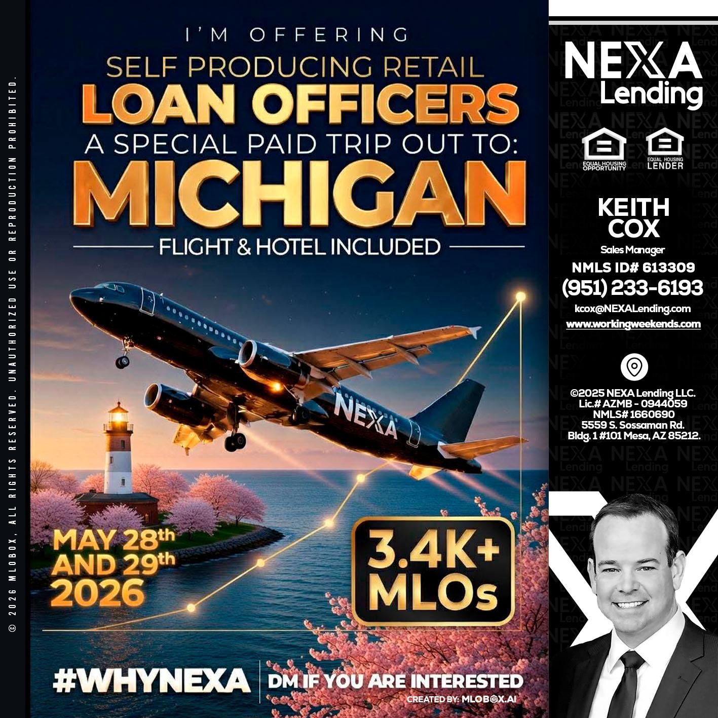 MICHIGAN TRIP - Keith Cox -Sales Manager