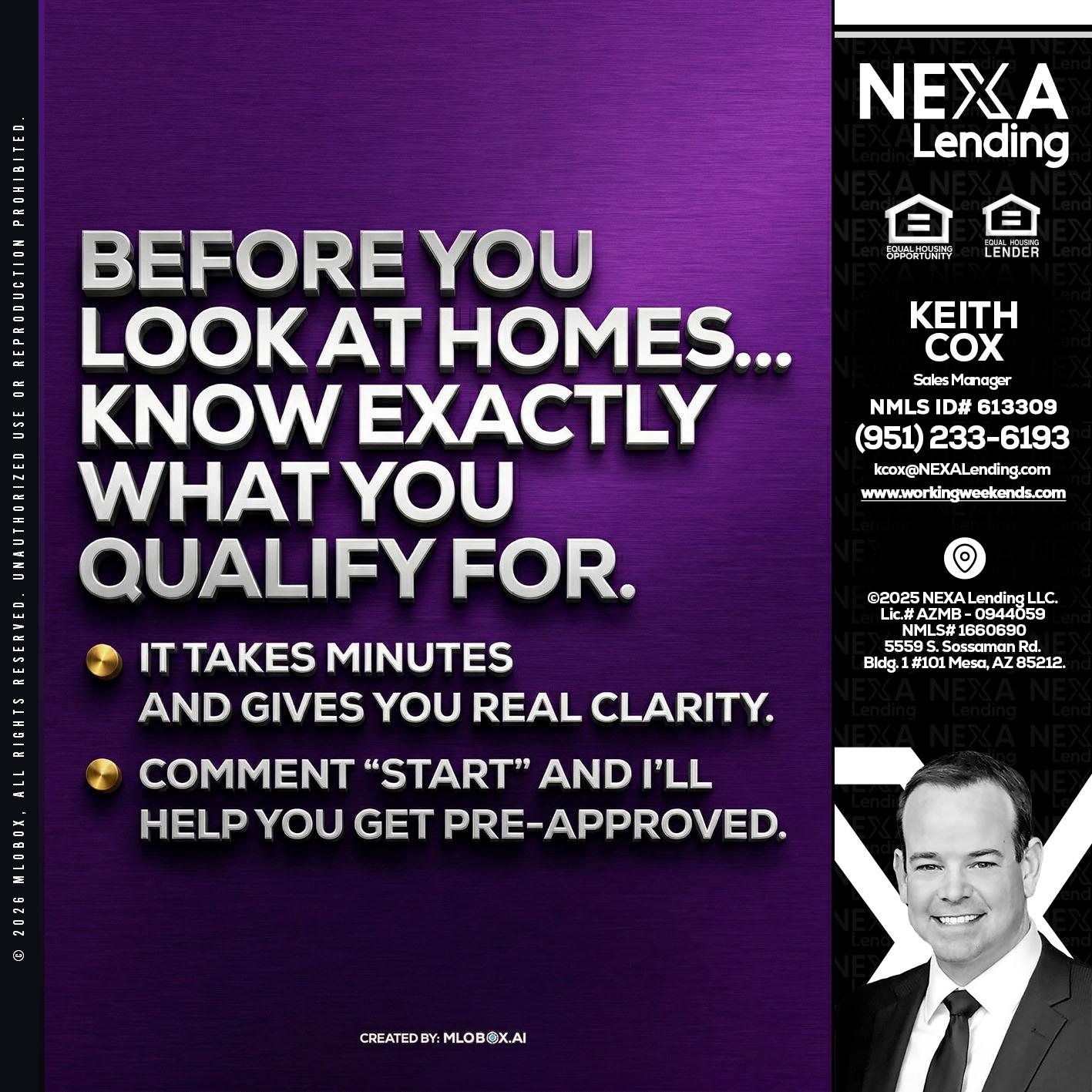 BEFORE YOU - Keith Cox -Sales Manager