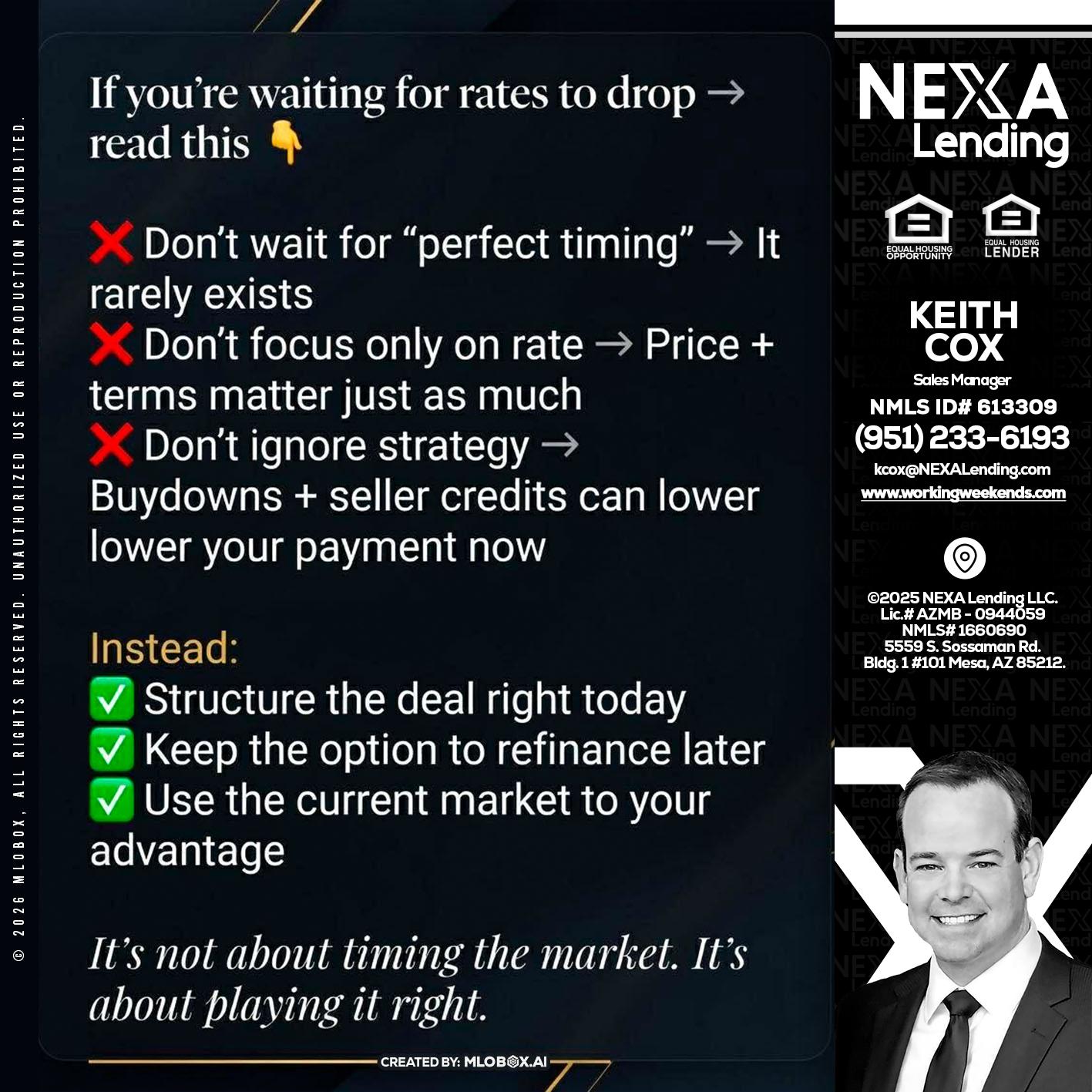 IF YOU ARE - Keith Cox -Sales Manager