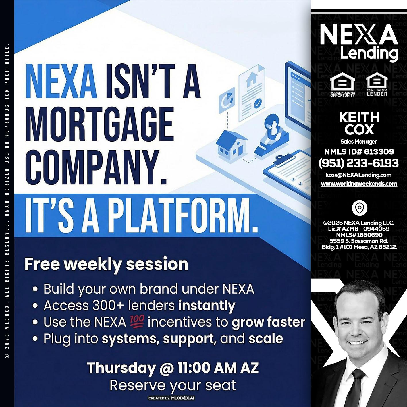 NEXA ISNT - Keith Cox -Sales Manager