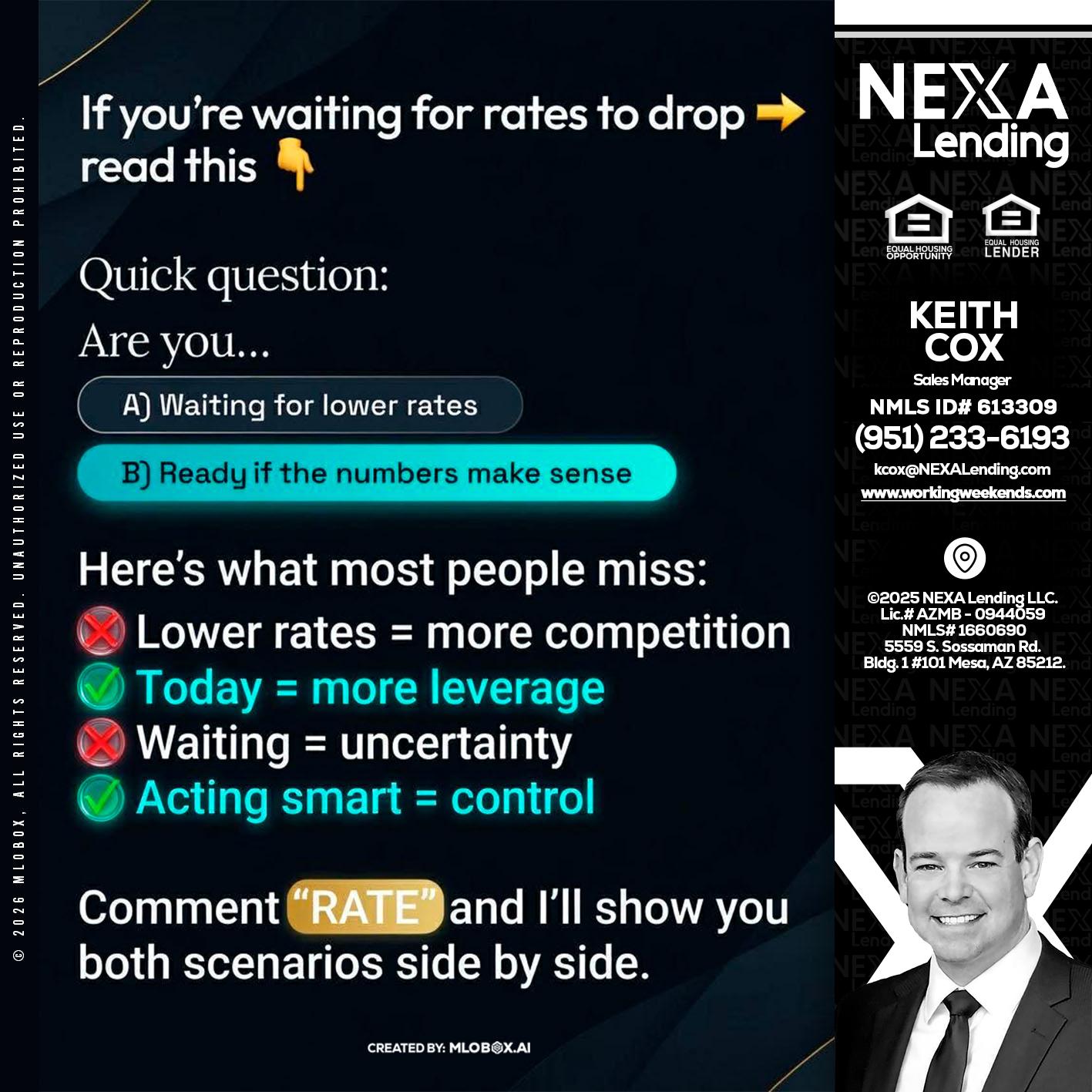 IF YOU ARE - Keith Cox -Sales Manager