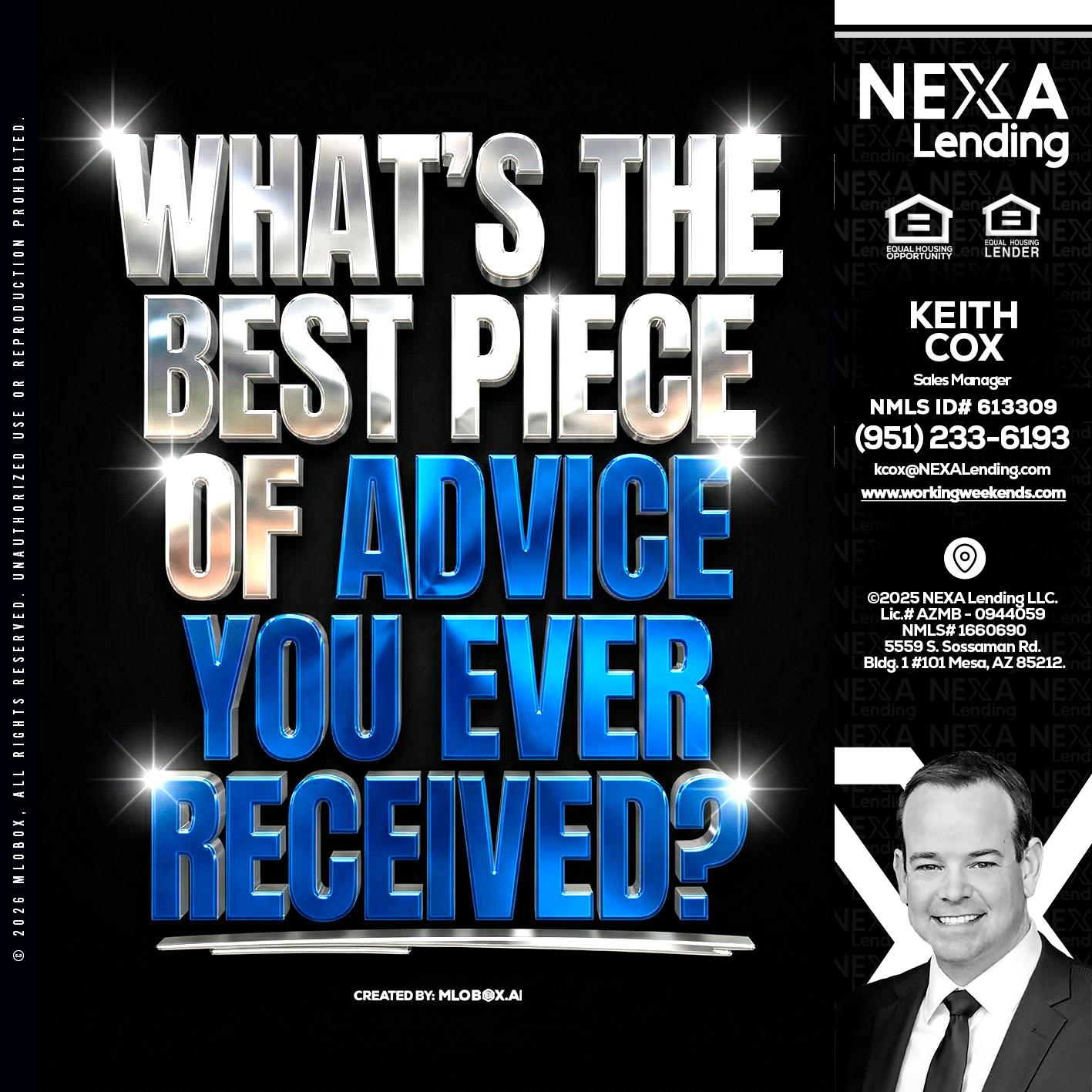 WHATS THE BEST - Keith Cox -Sales Manager