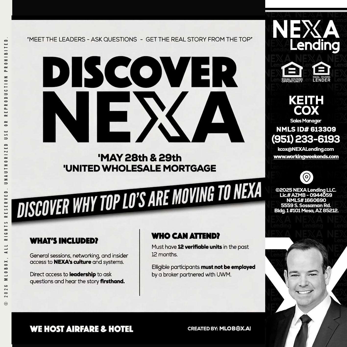 DISCOVER NEXA - Keith Cox -Sales Manager