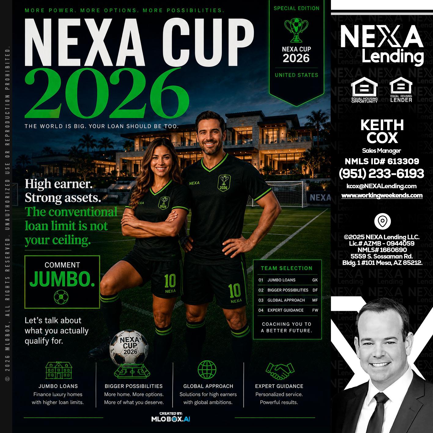 NEXA CUP 2026 - Keith Cox -Sales Manager