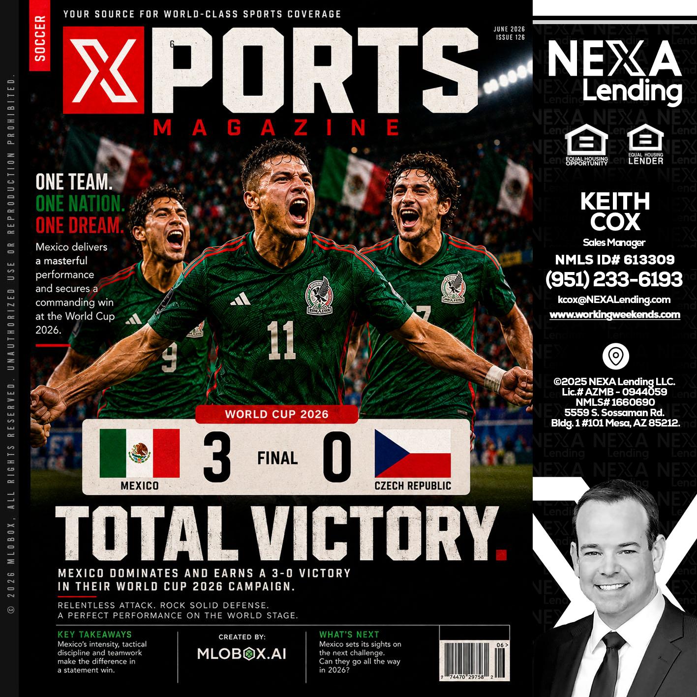 World Cup 2026 MEX 1-0 CZECH - Keith Cox -Sales Manager