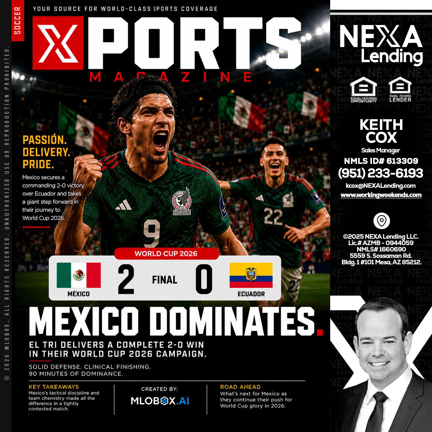 XPORTS MEX 2-0 ECUADOR - Keith Cox -Sales Manager