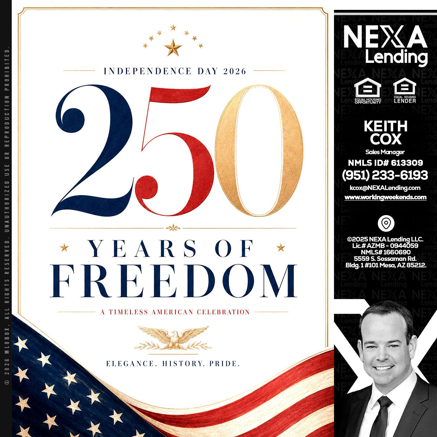 250 YEARS - Keith Cox -Sales Manager