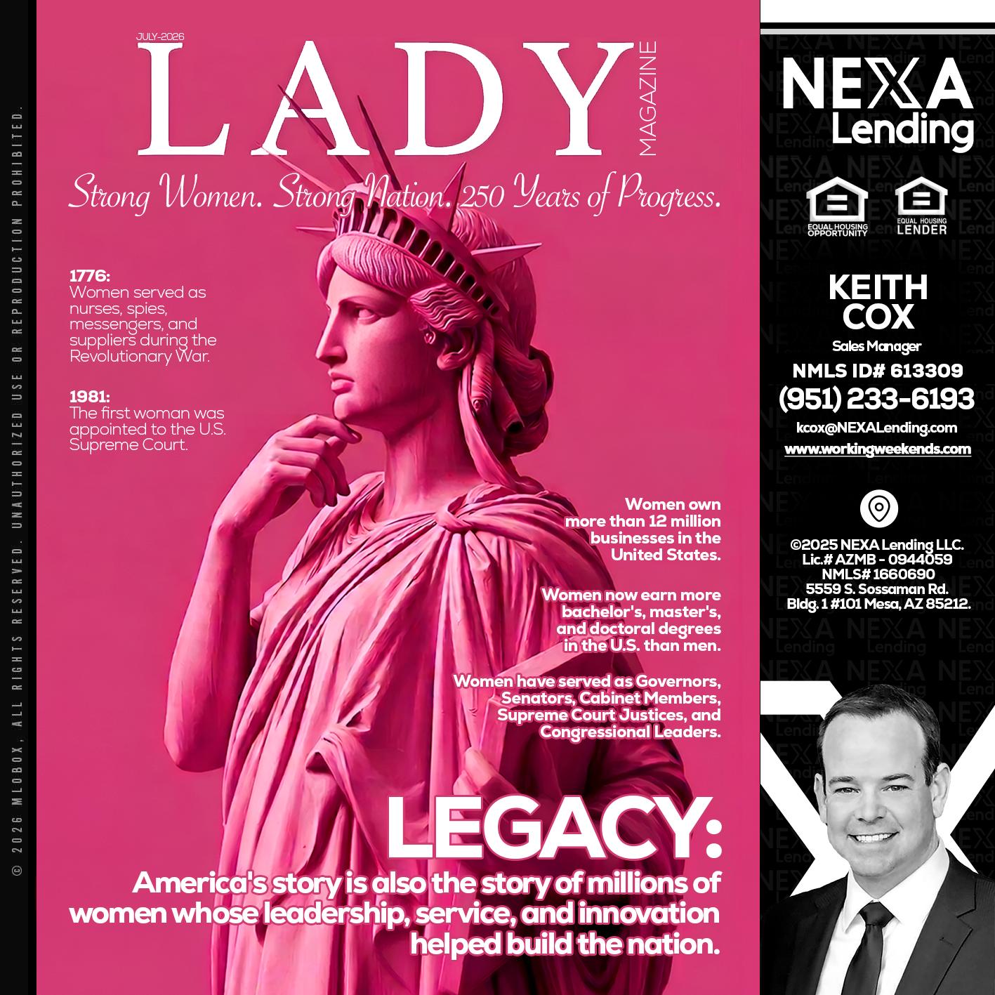 LADY LIBERTY! - Keith Cox -Sales Manager