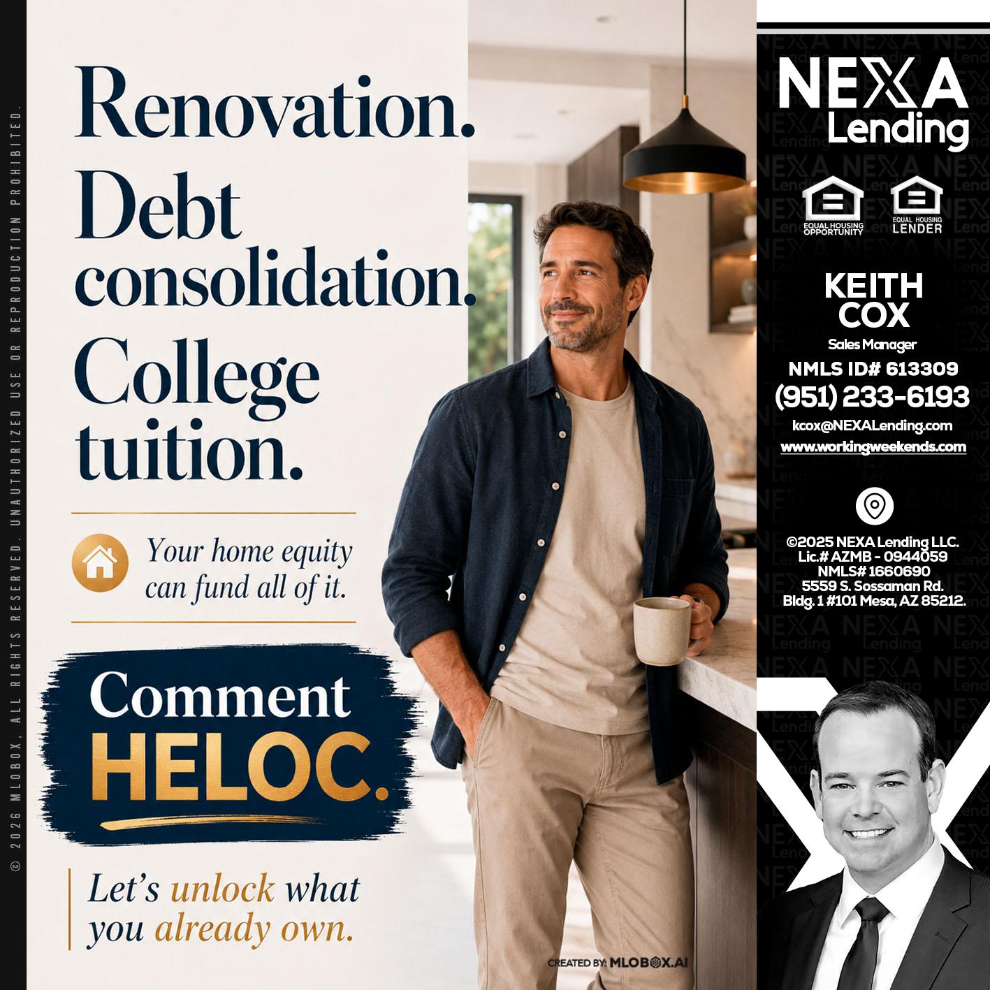 RENOVATION DEBT - Keith Cox -Sales Manager