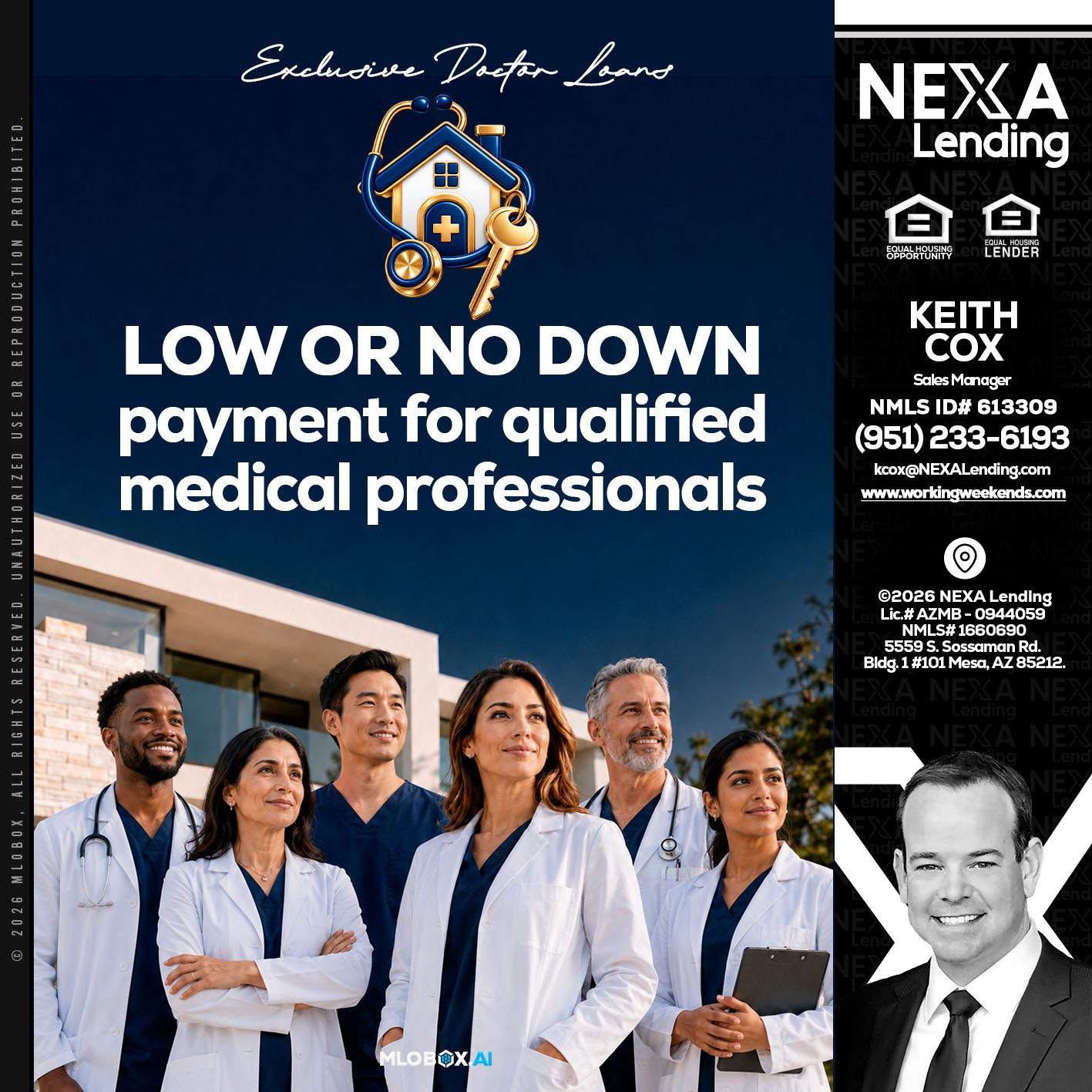 DOCTOR LOANS - Keith Cox -Sales Manager