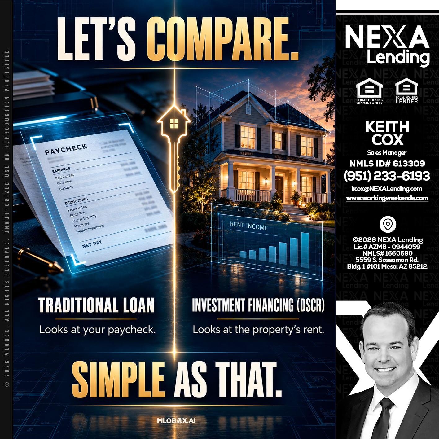 lets compare - Keith Cox -Sales Manager